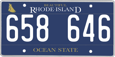 RI license plate 658646