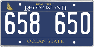 RI license plate 658650