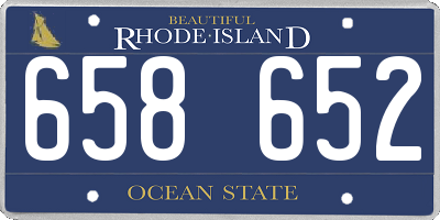 RI license plate 658652