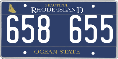 RI license plate 658655