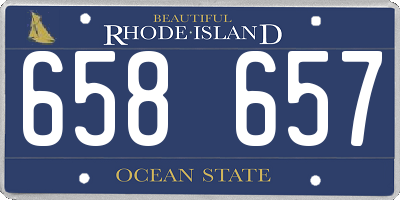 RI license plate 658657