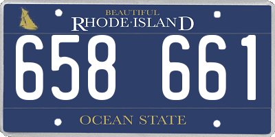 RI license plate 658661