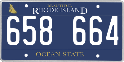RI license plate 658664
