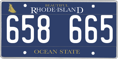 RI license plate 658665