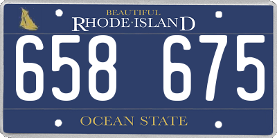 RI license plate 658675