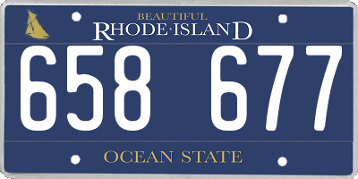 RI license plate 658677