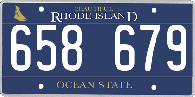 RI license plate 658679