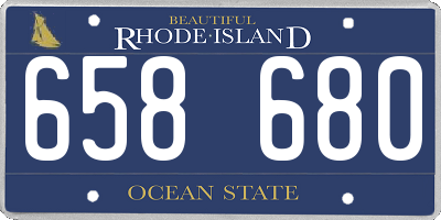 RI license plate 658680