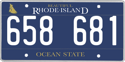 RI license plate 658681