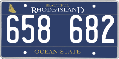 RI license plate 658682