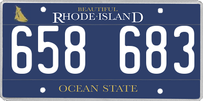 RI license plate 658683