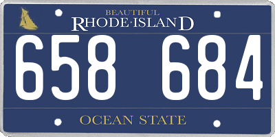 RI license plate 658684