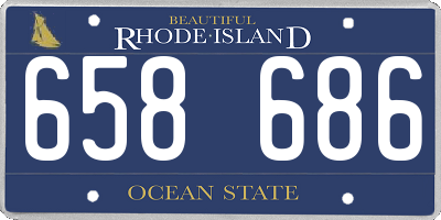 RI license plate 658686
