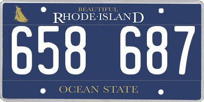 RI license plate 658687