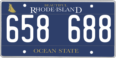 RI license plate 658688