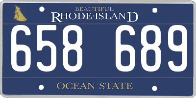 RI license plate 658689