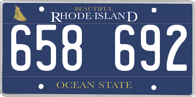 RI license plate 658692