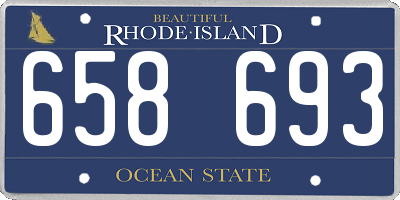 RI license plate 658693