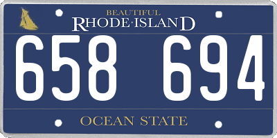 RI license plate 658694