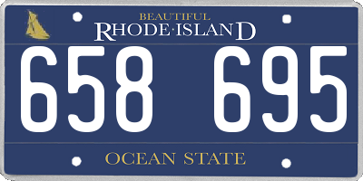 RI license plate 658695