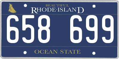 RI license plate 658699