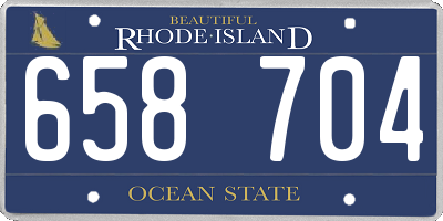 RI license plate 658704
