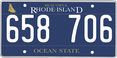 RI license plate 658706