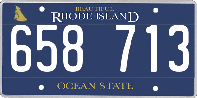 RI license plate 658713