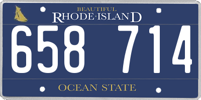 RI license plate 658714