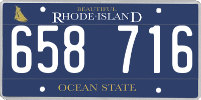 RI license plate 658716