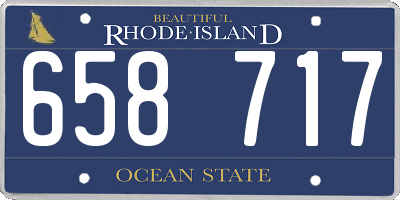 RI license plate 658717
