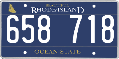 RI license plate 658718