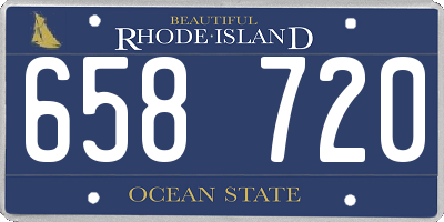 RI license plate 658720