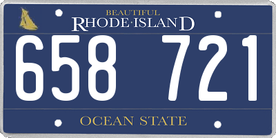 RI license plate 658721