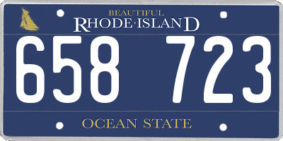 RI license plate 658723
