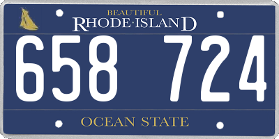RI license plate 658724