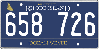 RI license plate 658726