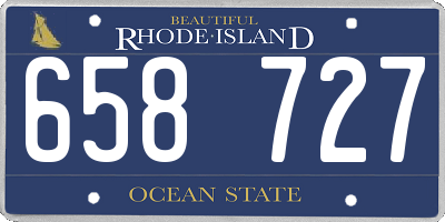 RI license plate 658727