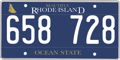 RI license plate 658728
