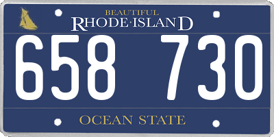 RI license plate 658730