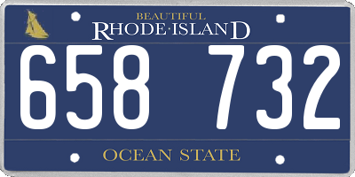 RI license plate 658732