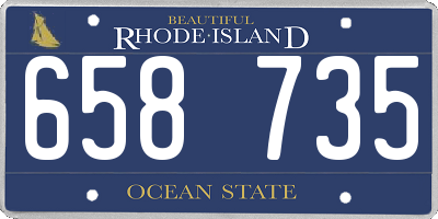 RI license plate 658735