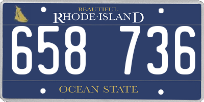 RI license plate 658736