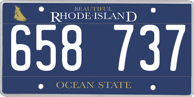 RI license plate 658737