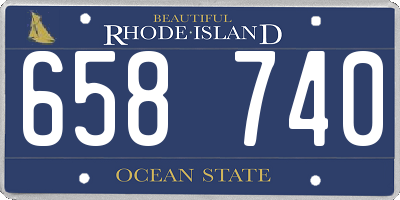 RI license plate 658740