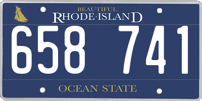 RI license plate 658741