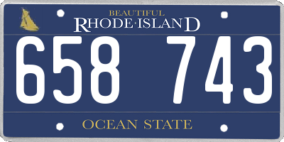 RI license plate 658743