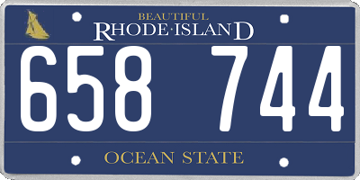 RI license plate 658744