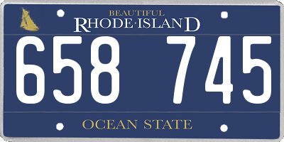 RI license plate 658745