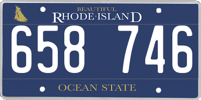RI license plate 658746